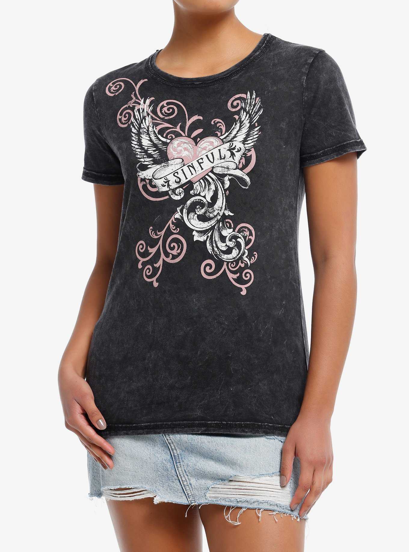 Social Collision Sinful Winged Heart Girls T-Shirt, , hi-res
