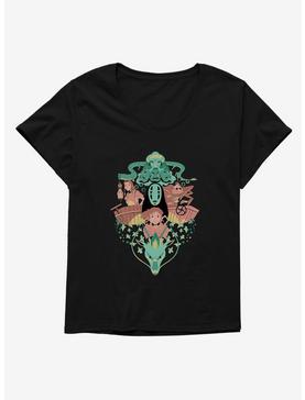 Studio Ghibli Spirited Away Chihiro And No Face Group Crest Girls T-Shirt Plus Size, , hi-res