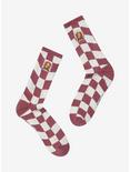 Harry Potter Gryffindor Crest Checkered Crew Socks - BoxLunch Exclusive, , hi-res