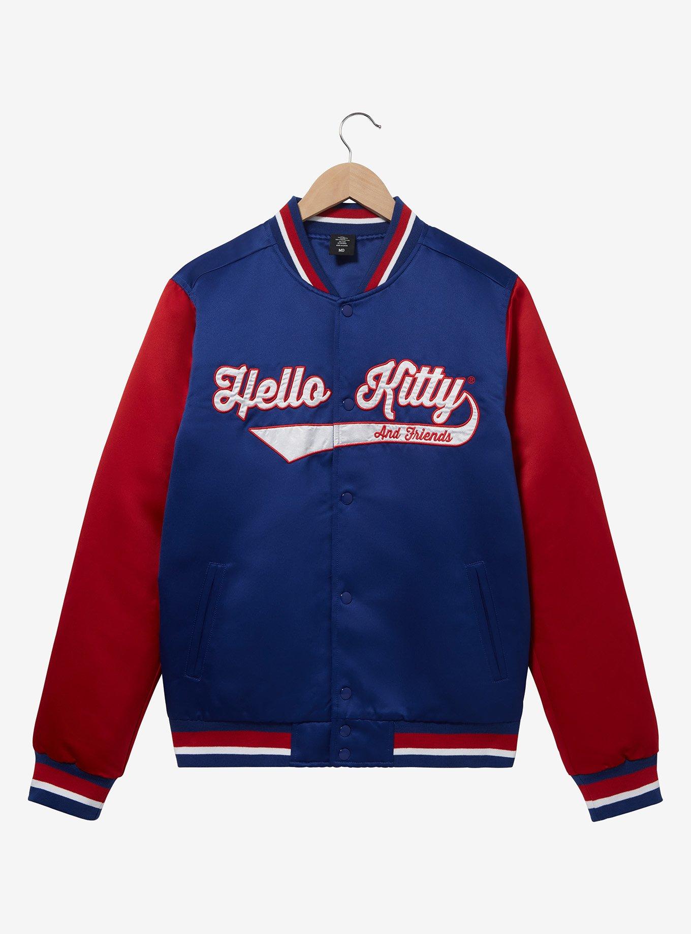 Sanrio Hello Kitty & Friends Color Contrast Bomber Jacket - BoxLunch Exclusive, BLUE, hi-res