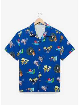 Cartoon Network Characters Allover Print Woven Button-Up, , hi-res