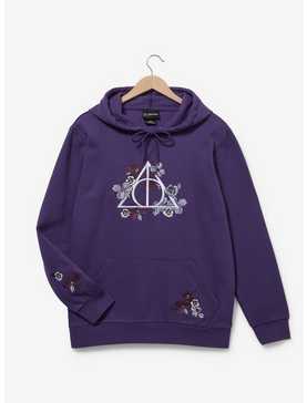 Harry Potter Floral Deathly Hallows Hoodie, , hi-res