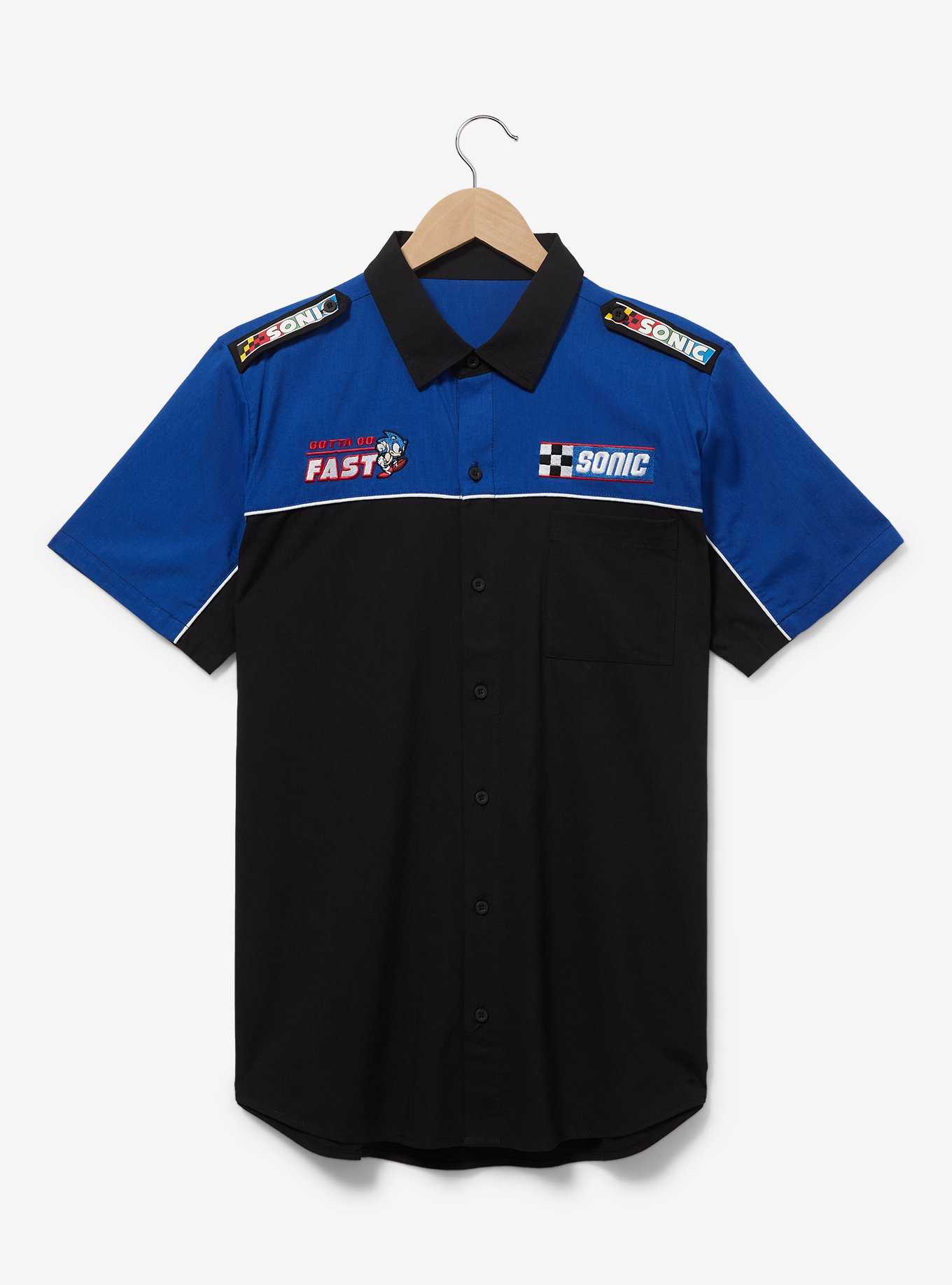 Sonic the Hedgehog Racing Woven Button Up - BoxLunch Exclusive, , hi-res