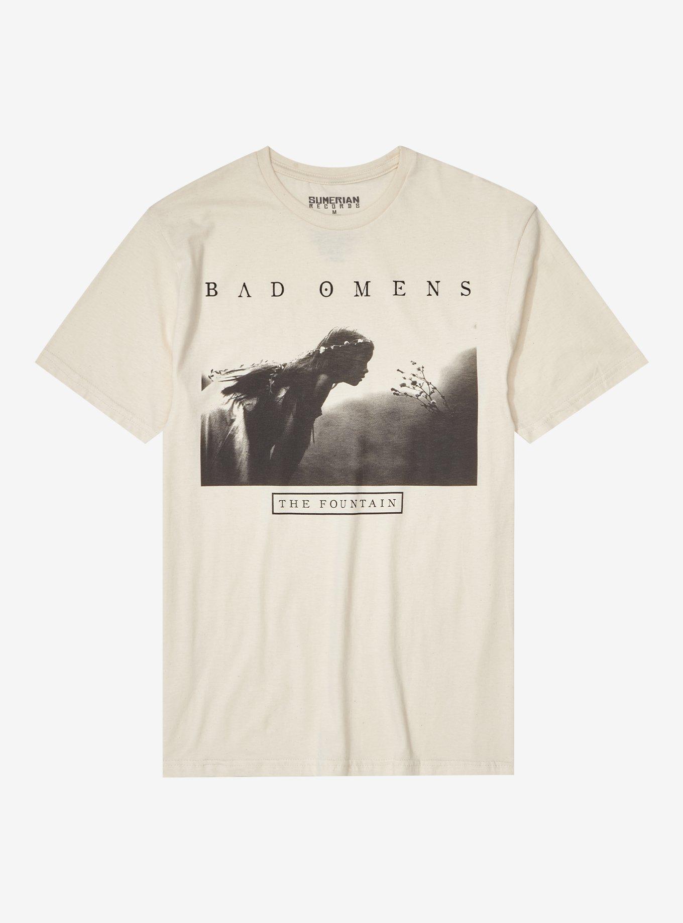 Bad Omens The Fountain Boyfriend Fit Girls T-Shirt, CREAM, hi-res