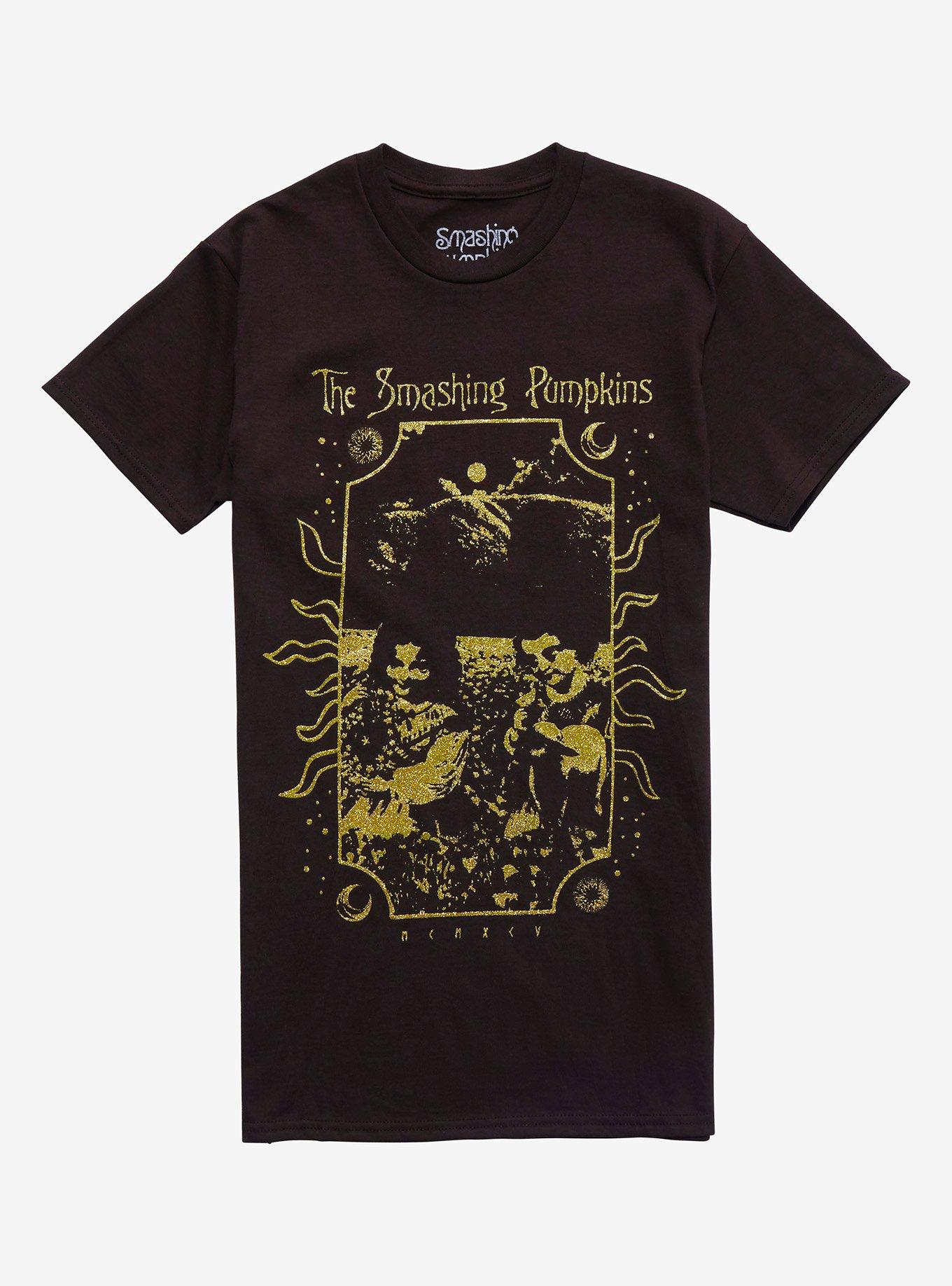 The Smashing Pumpkins Children Glitter Boyfriend Fit Girls T-Shirt, DARK CHOCOLATE, hi-res