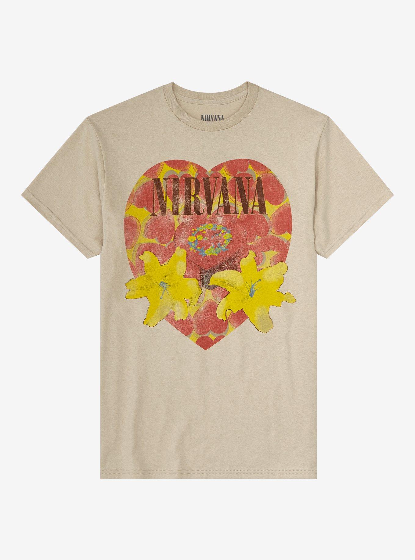 Nirvana Heart-Shaped Box Heart Boyfriend Fit Girls T-Shirt, OATMEAL, hi-res