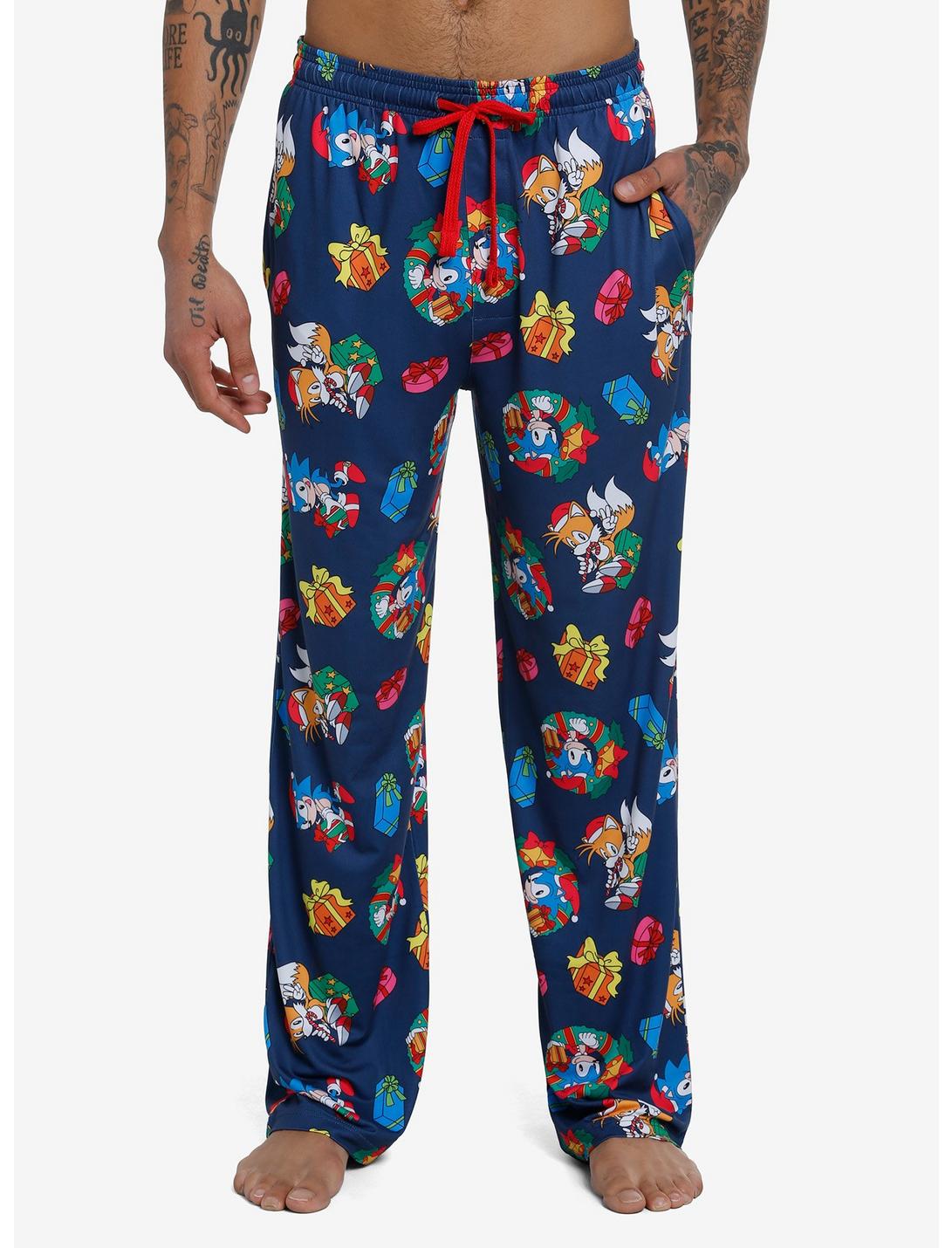 Sonic The Hedgehog Holiday Pajama Pants, BLACK, hi-res