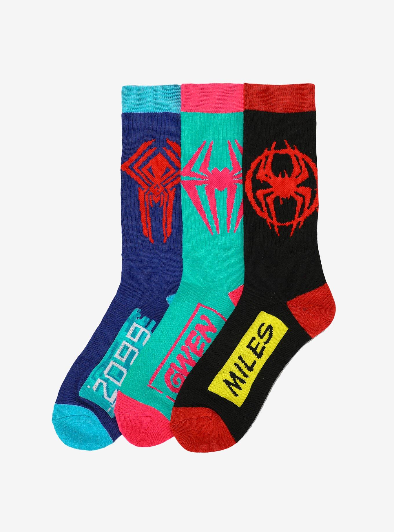 Spider-Man: Across The Spider-Verse Trio Crew Socks 3 Pair, , hi-res