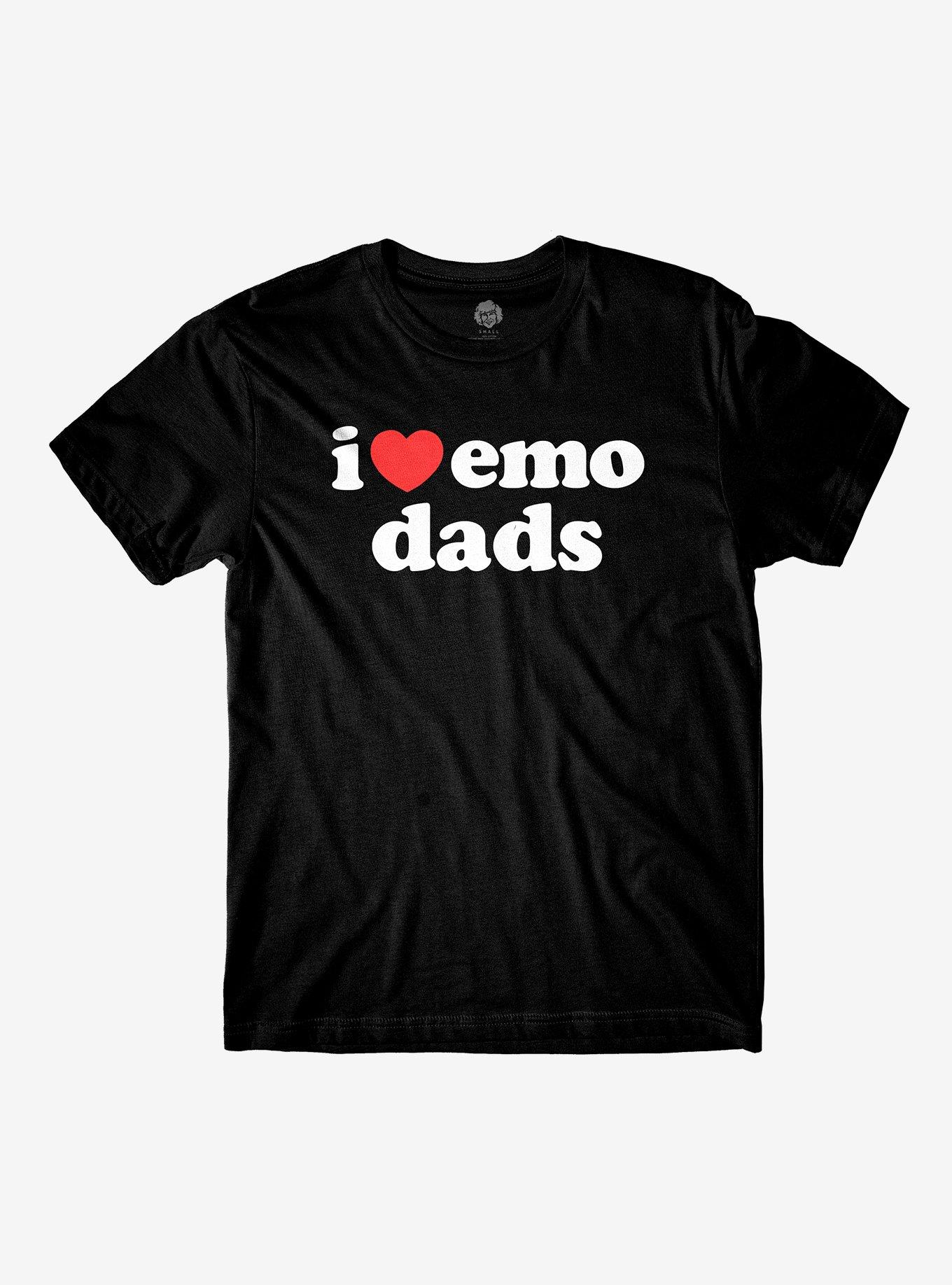 I Heart Emo Dads T-Shirt By Danny Duncan, BLACK, hi-res