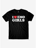 I Heart Emo Girls T-Shirt By Danny Duncan, BLACK, hi-res