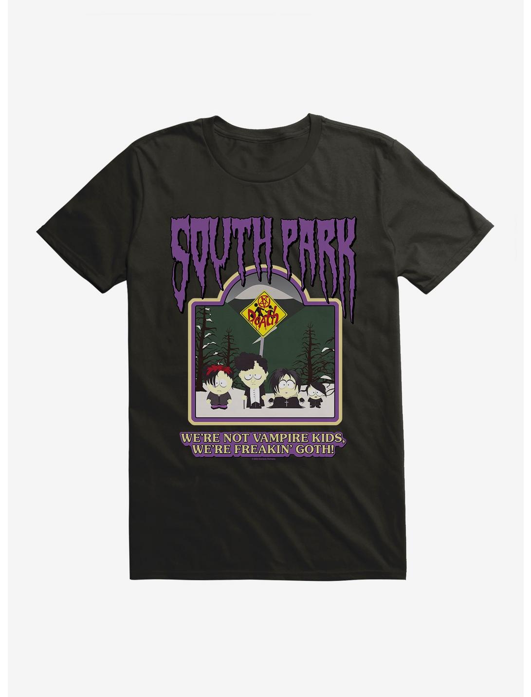 South Park We're Freakin Goth! T-Shirt, BLACK, hi-res