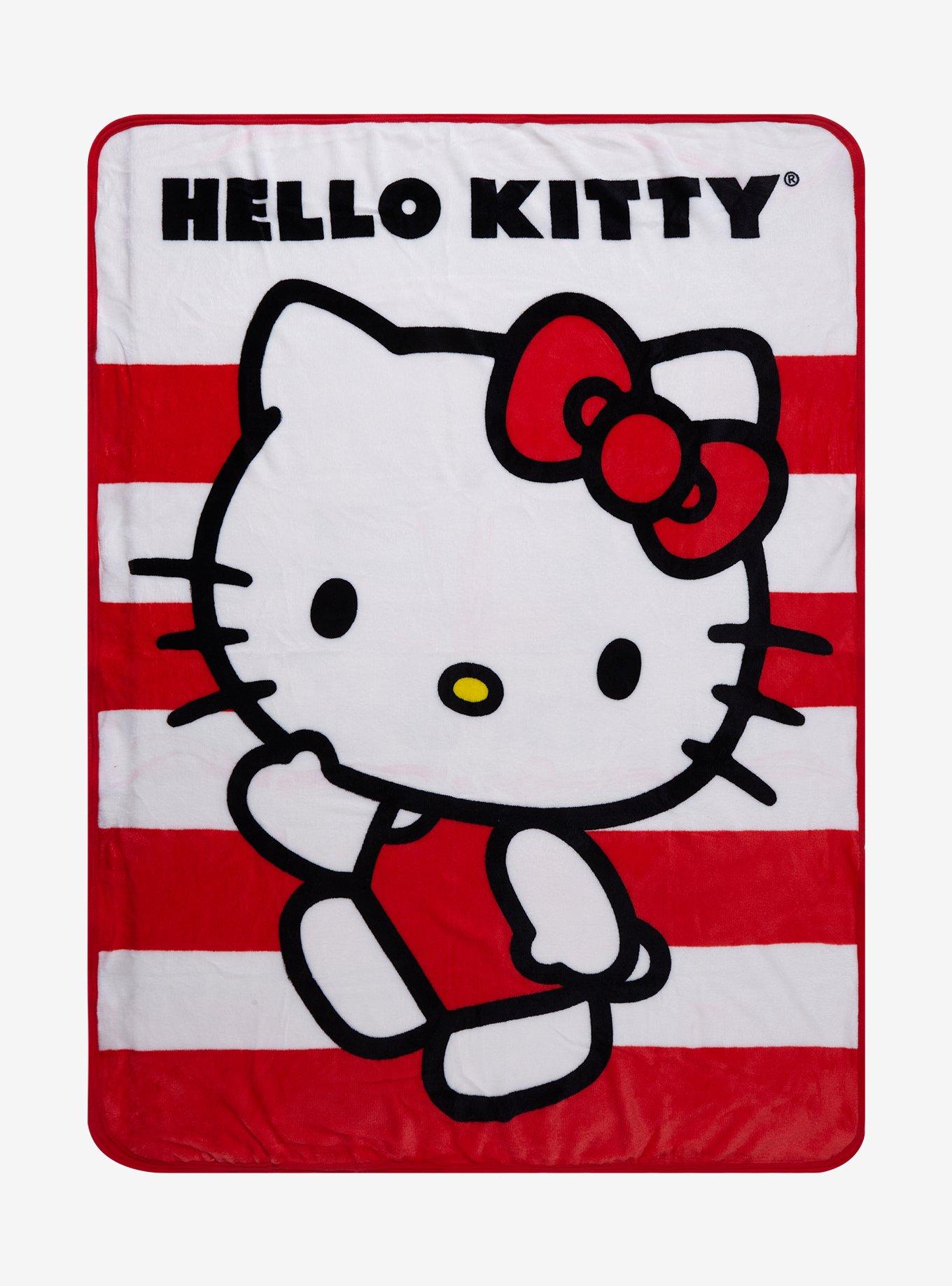 Hello Kitty Stripe Throw Blanket, , hi-res