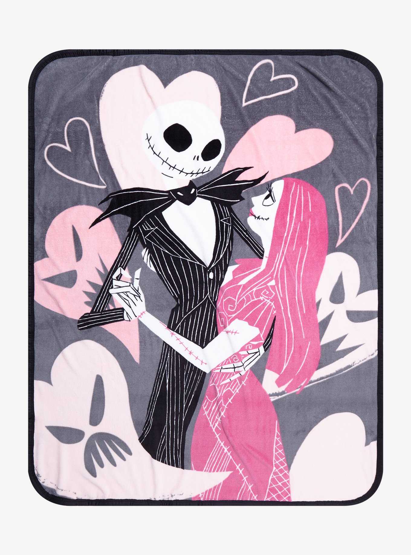 The Nightmare Before Christmas Jack & Sally Love Throw Blanket, , hi-res
