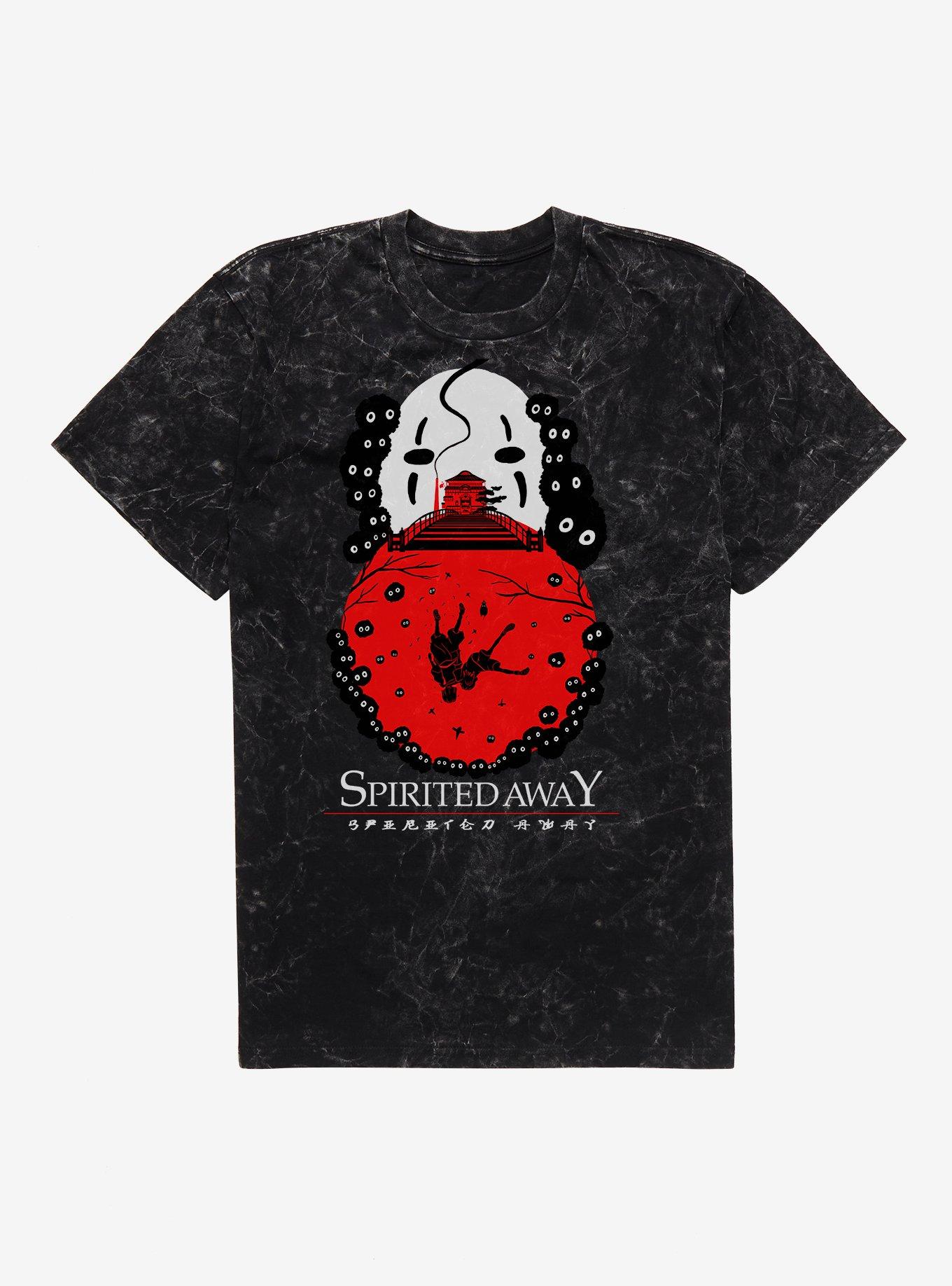Studio Ghibli Spirited Away Falling Deeper Mineral Wash T-Shirt, BLACK MINERAL WASH, hi-res