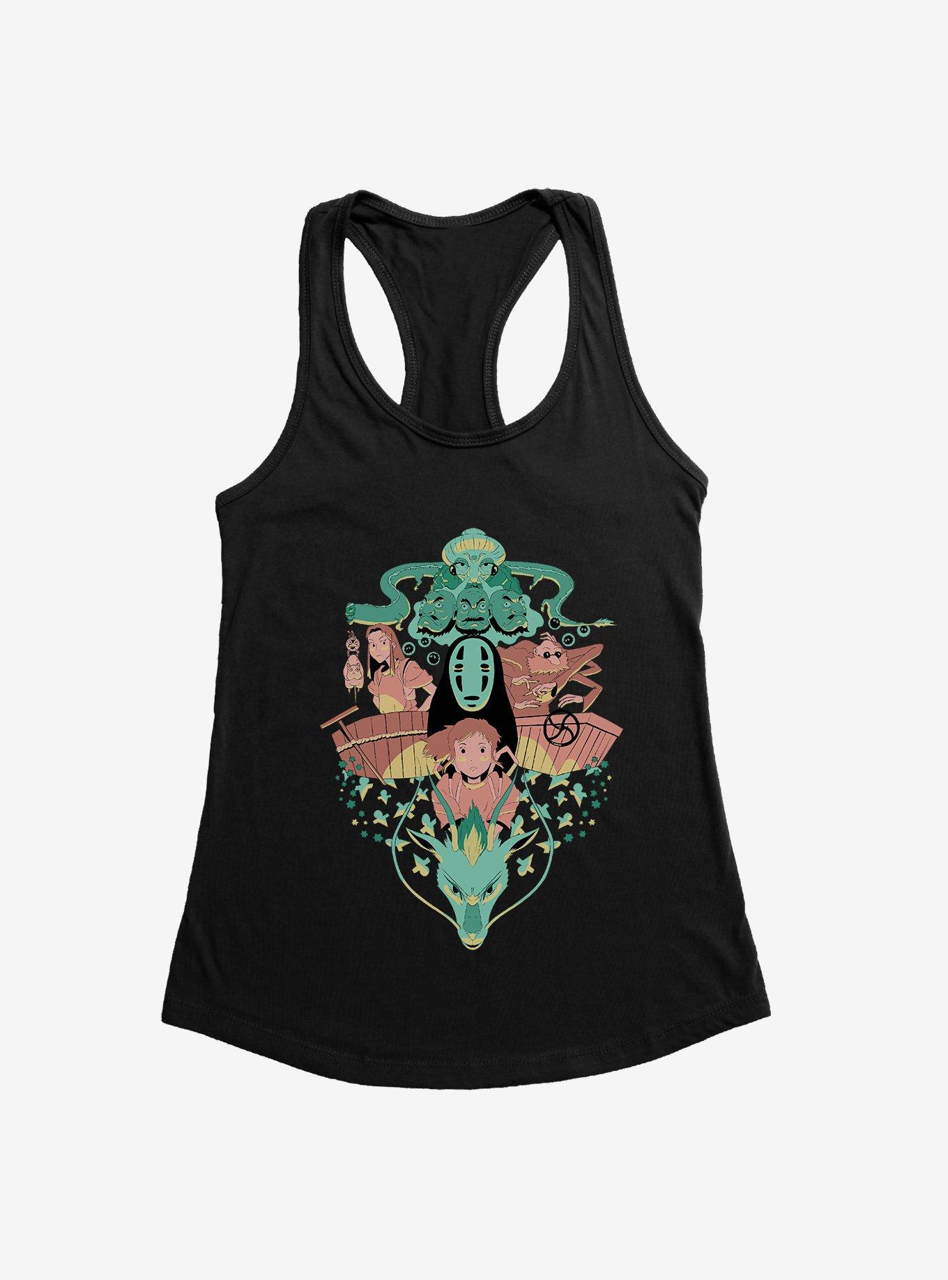 Studio Ghibli Spirited Away Chihiro And No Face Group Crest Girls Tank, , hi-res