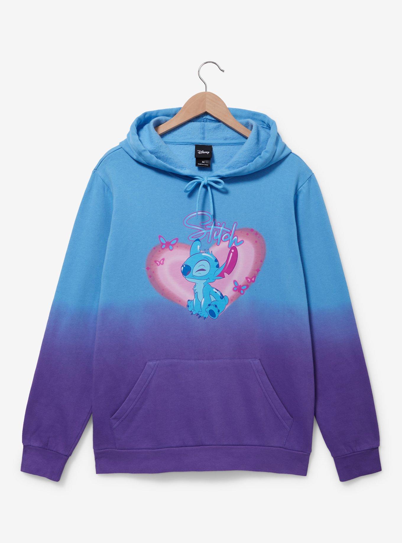 Disney Lilo & Stitch Heart Stitch Split Dye Sweatshirt - BoxLunch Exclusive, BLUE, hi-res