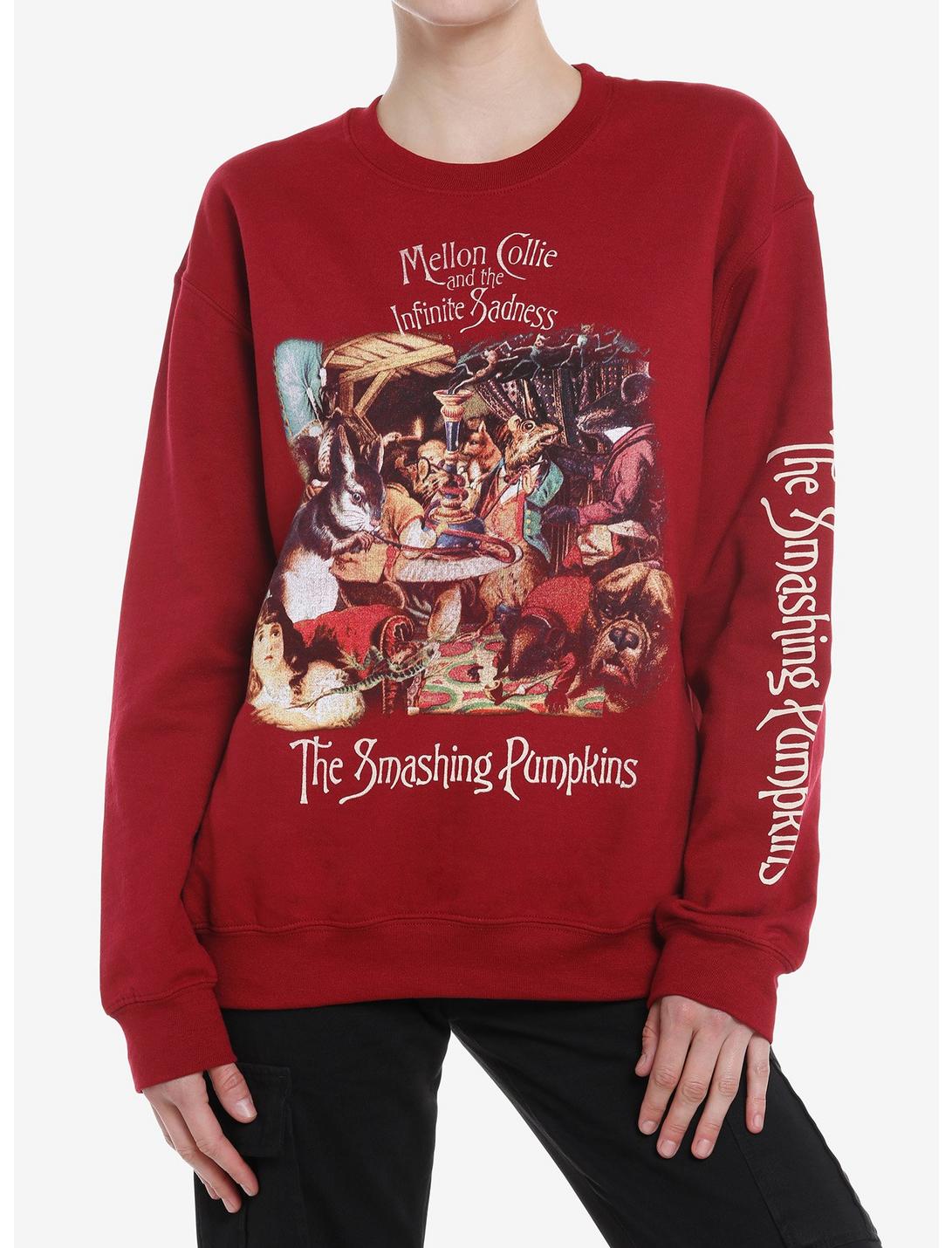 The Smashing Pumpkins Mellon Collie Girls Sweatshirt, BURGUNDY, hi-res