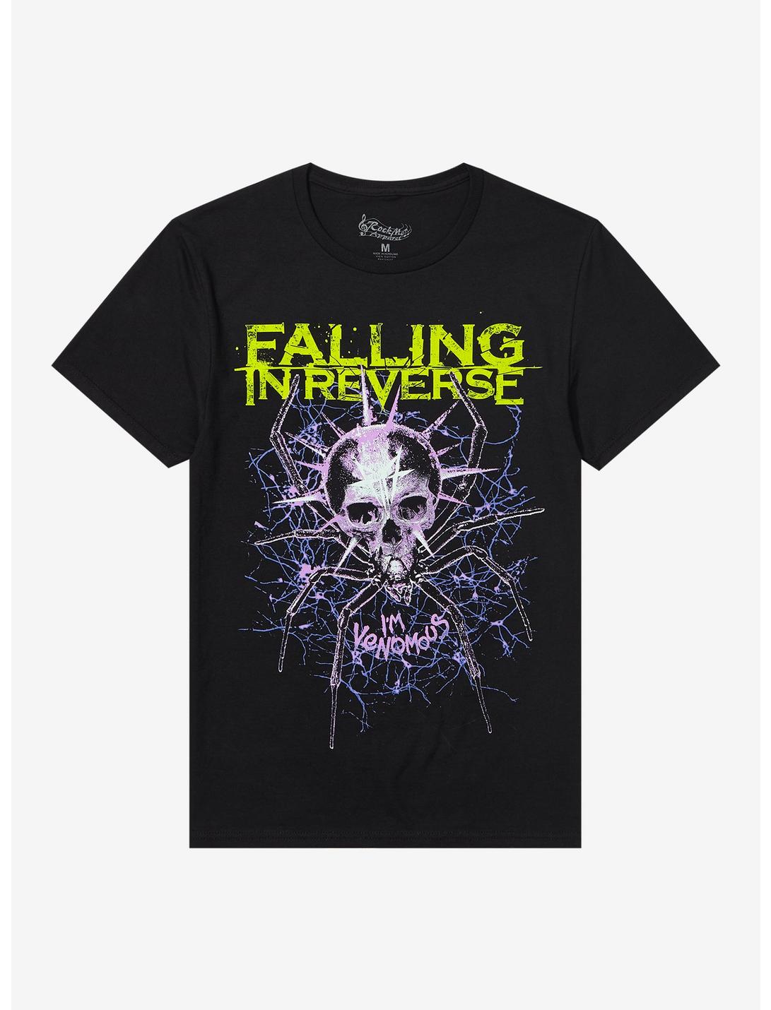 Falling In Reverse I'm Venomous Boyfriend Fit Girls T-Shirt, BLACK, hi-res