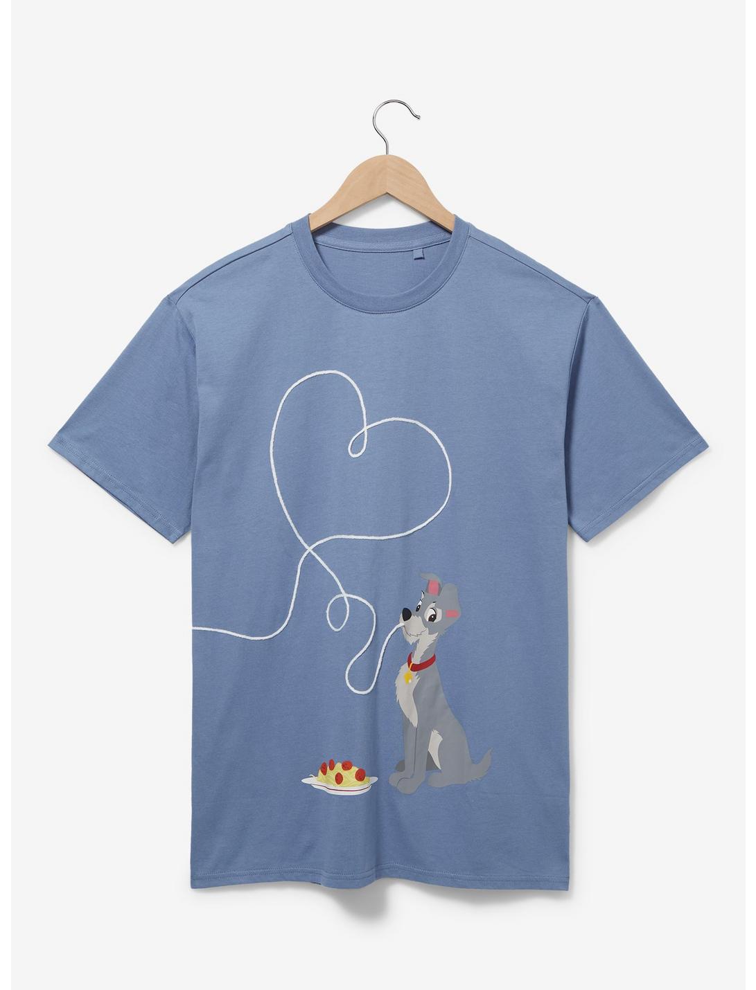 Disney Lady and the Tramp Couples T-Shirt - BoxLunch Exclusive, LIGHT BLUE, hi-res