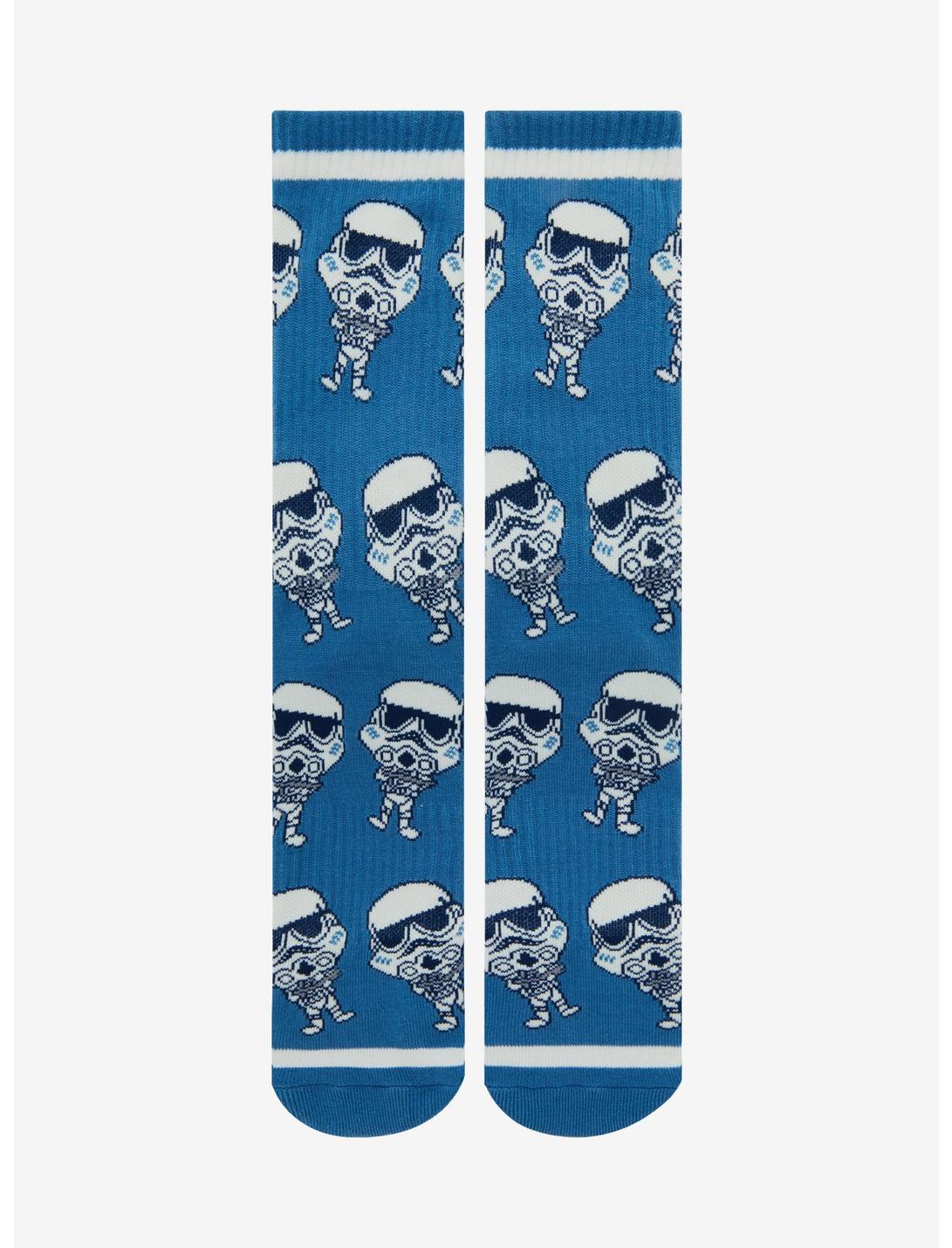 Star Wars Stormtrooper Chibi Portrait Allover Print Crew Socks - BoxLunch Exclusive, , hi-res