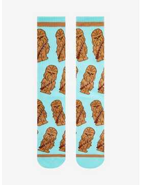 Star Wars Chewbacca Chibi Portrait Allover Print Crew Socks - BoxLunch Exclusive, , hi-res