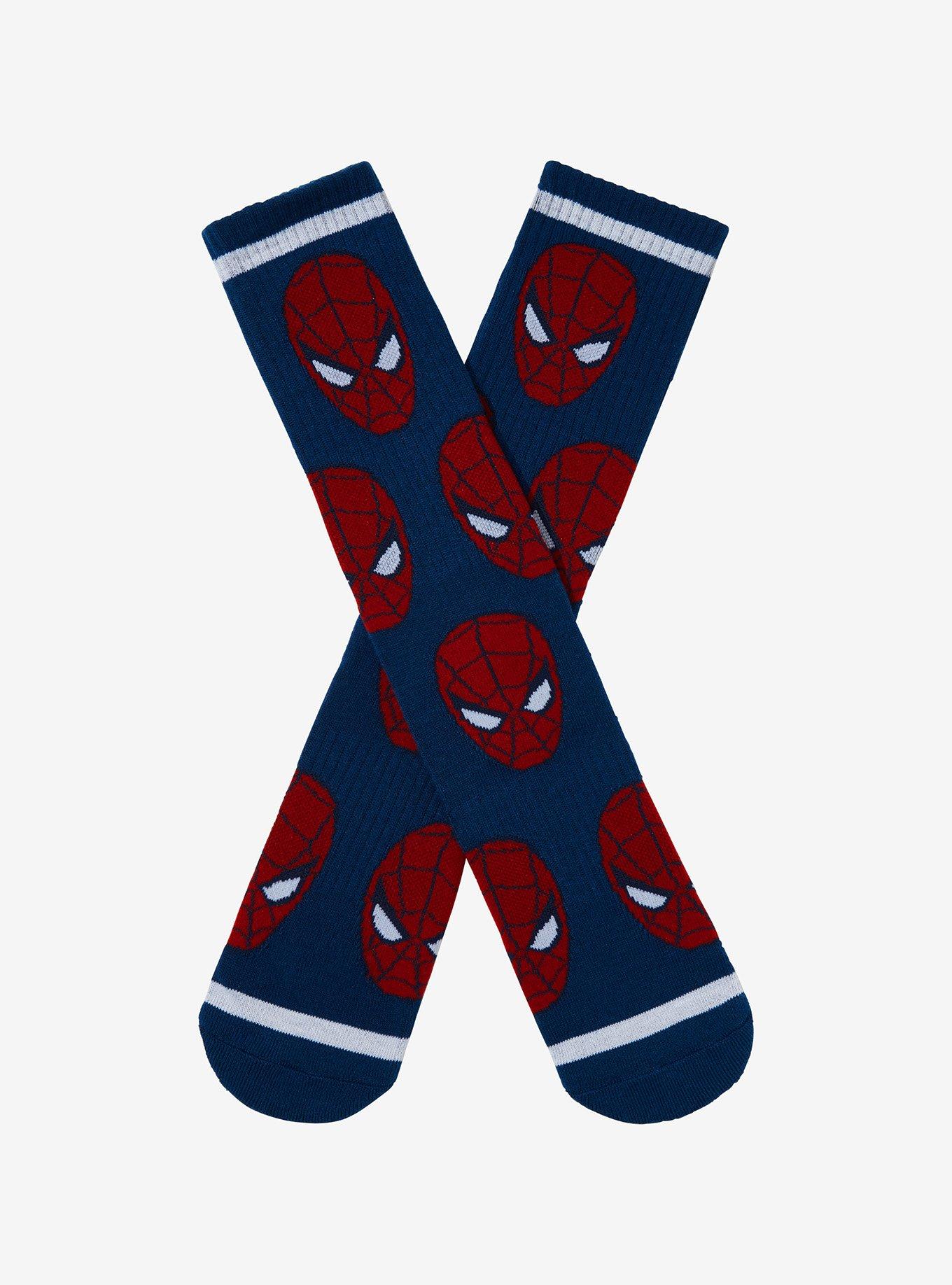 Marvel Spider-Man Allover Print Crew Socks - BoxLunch Exclusive, , hi-res