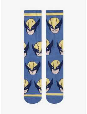 Marvel X-Men Wolverine Allover Print Crew Socks - BoxLunch Exclusive, , hi-res