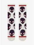 Marvel Spider-Man Miles Morales Mask Allover Print Crew Socks - BoxLunch Exclusive, , hi-res