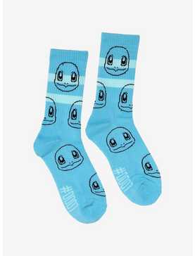Pokémon Squirtle Striped Allover Print Crew Socks - BoxLunch Exclusive, , hi-res