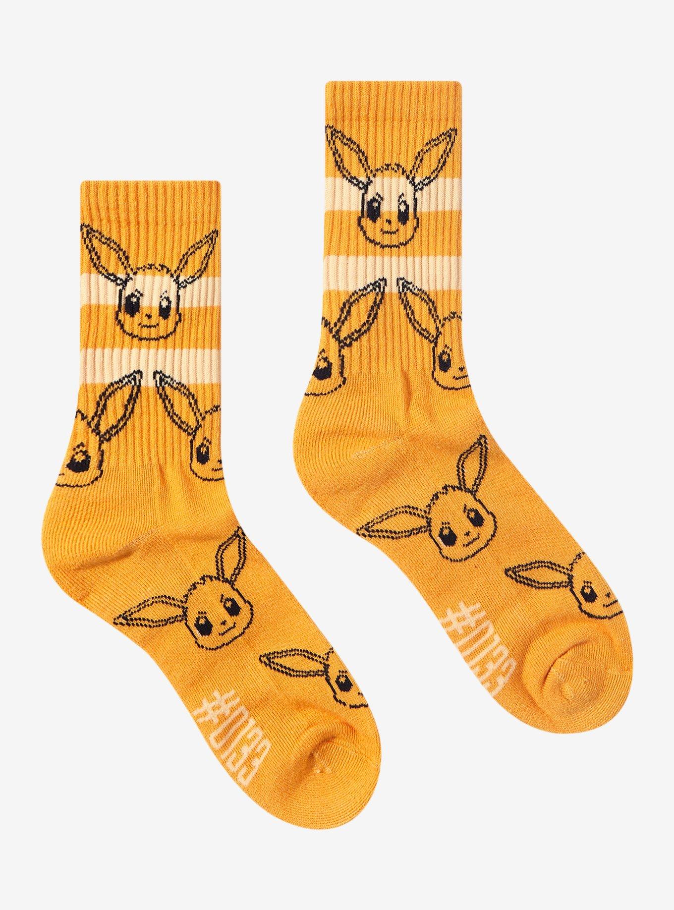 Pokémon Eevee Allover Print Crew Socks - BoxLunch Exclusive