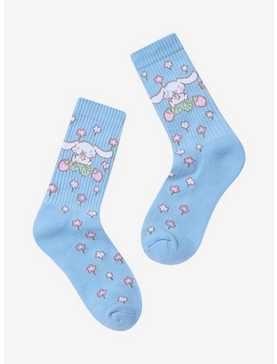 Sanrio Cinnamoroll Floral Allover Print Crew Socks — BoxLunch Exclusive, , hi-res