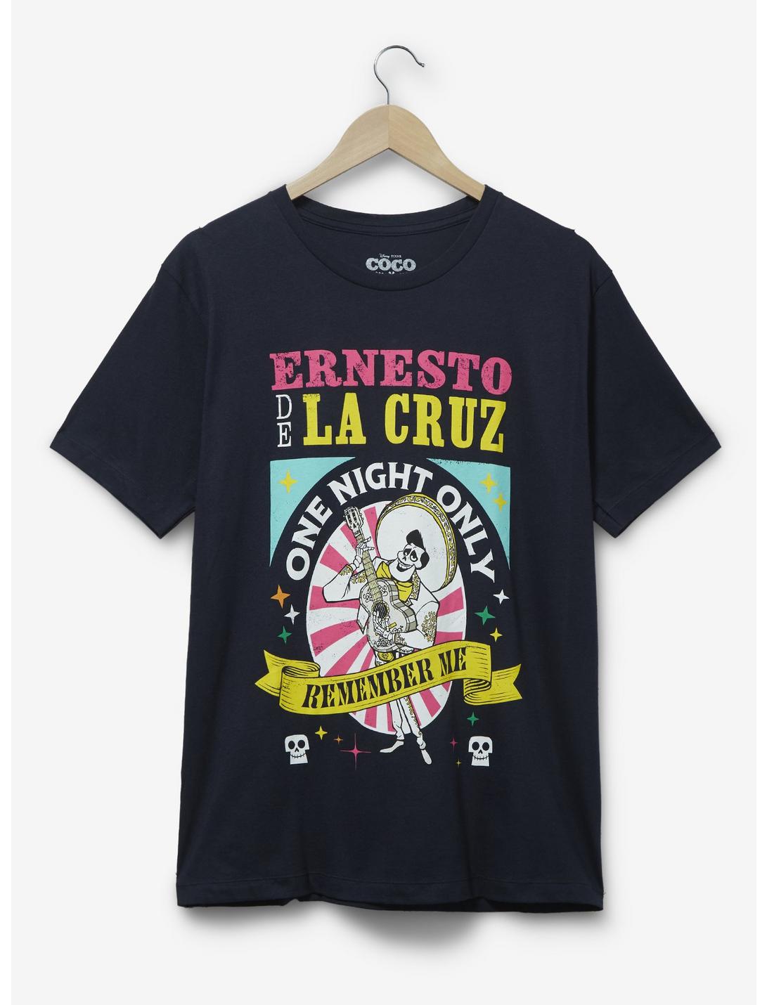 Disney Pixar Coco Ernesto De La Cruz Poster T-Shirt - BoxLunch Exclusive, NAVY, hi-res