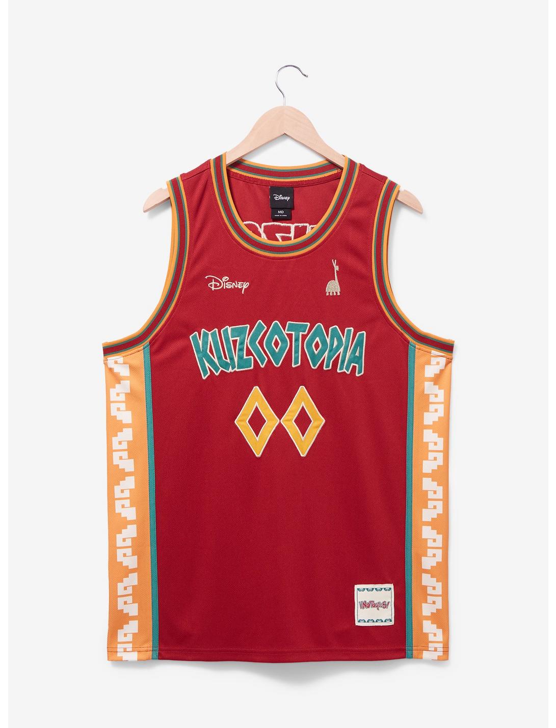 Disney The Emperor's New Groove Kuzcotopia Basketball Jersey - BoxLunch Exclusive, DARK RED, hi-res