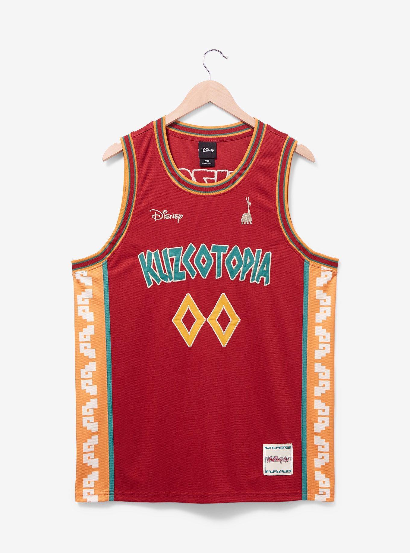 Disney The Emperor's New Groove Kuzcotopia Basketball Jersey - BoxLunch Exclusive, DARK RED, hi-res