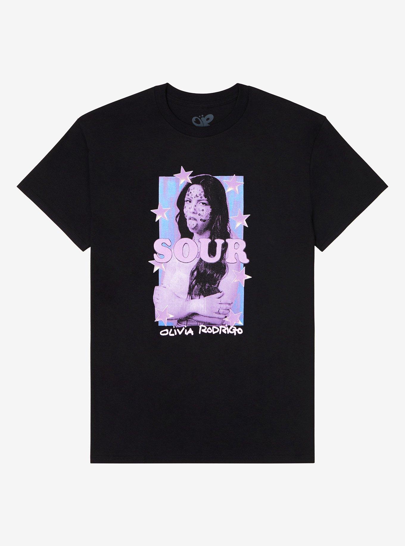 Olivia Rodrigo Sour Panel Portrait T-Shirt, BLACK, hi-res