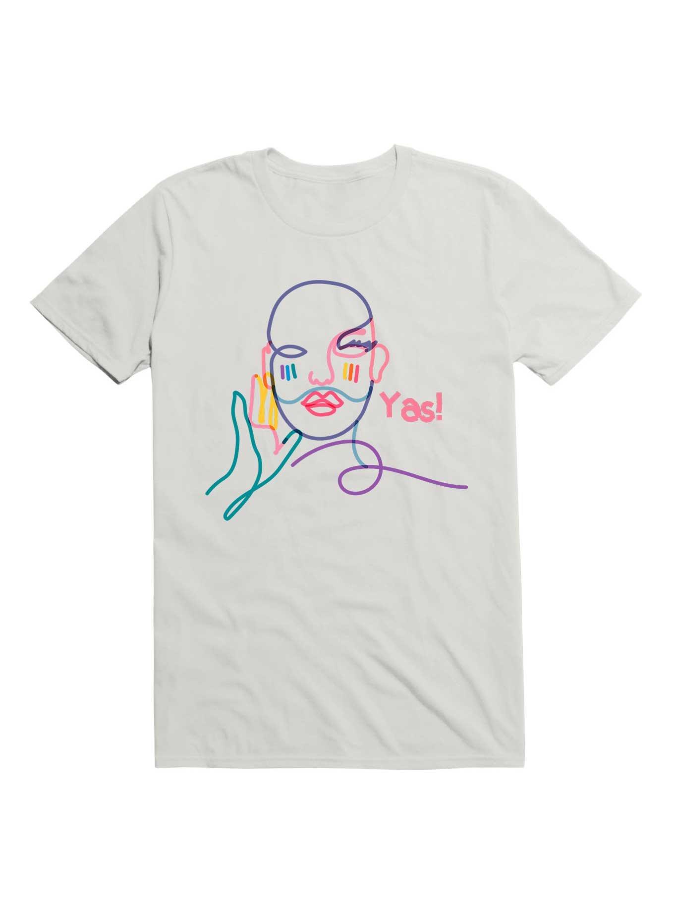 Yas LGBT Queer T-Shirt, WHITE, hi-res