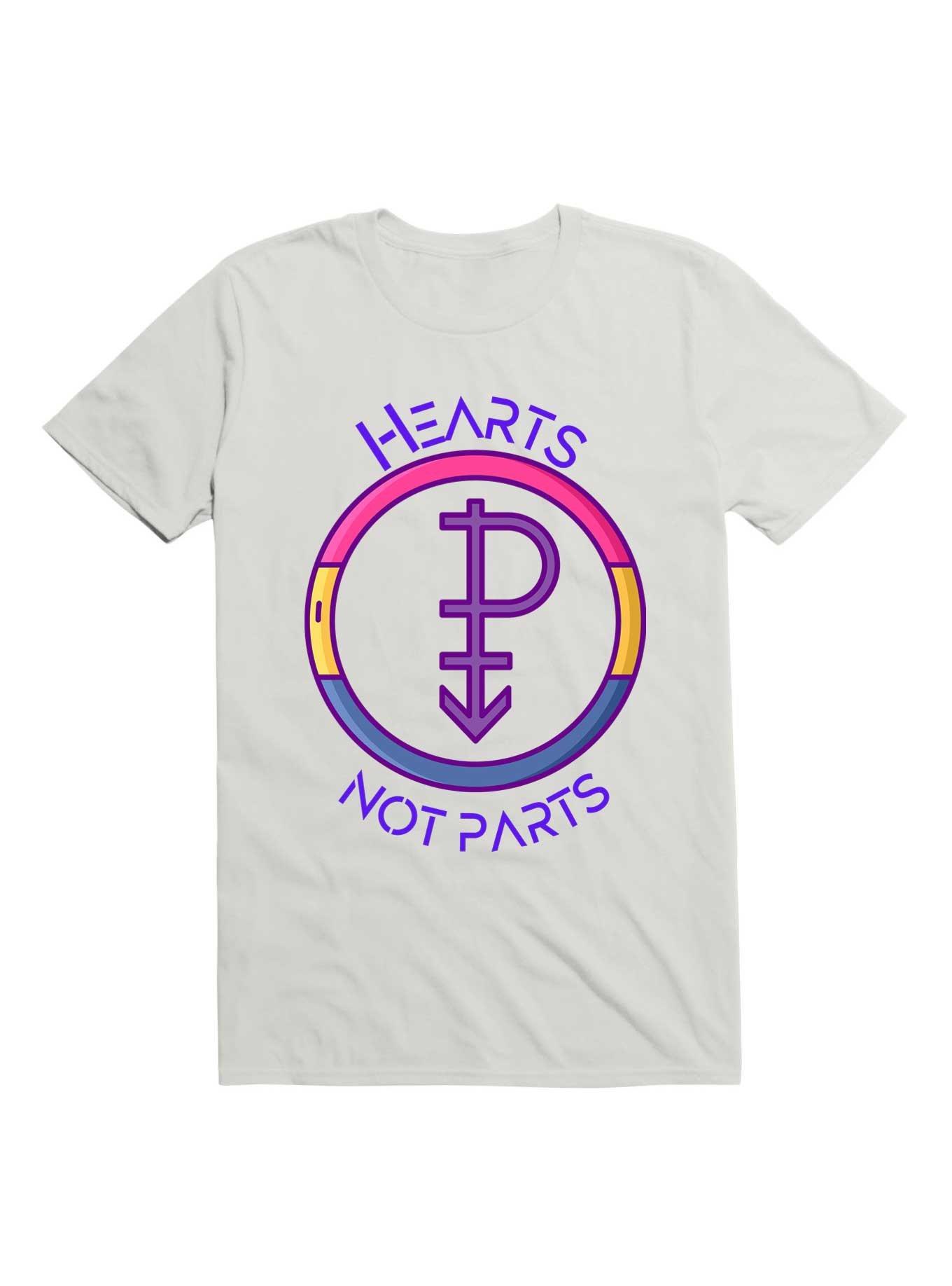 Pansexual Sign Hearts Not Parts T-Shirt