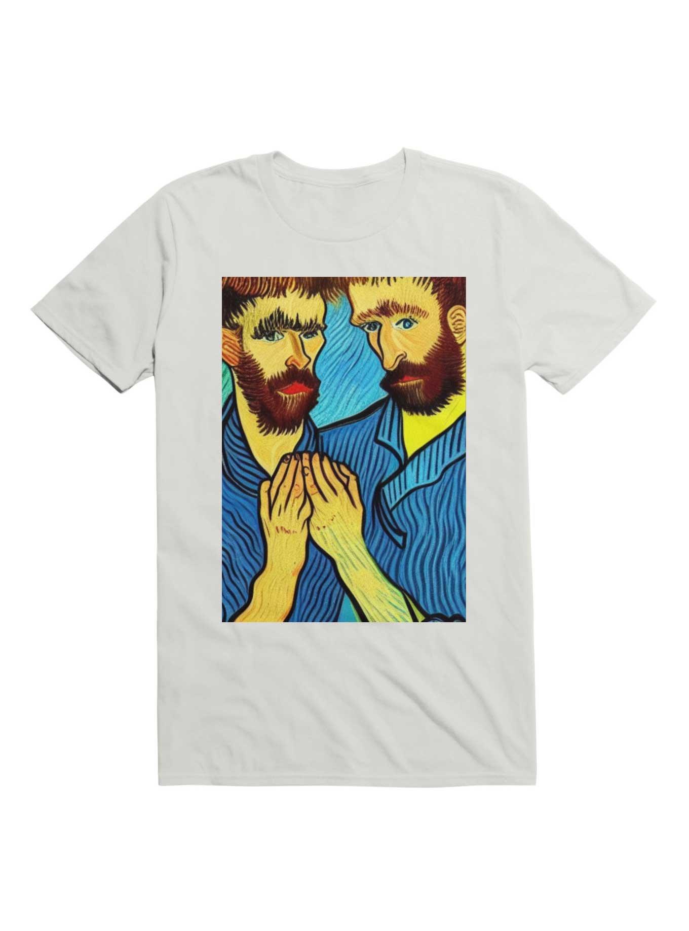Gay Couple In The Style Of Van Gogh T-Shirt, , hi-res