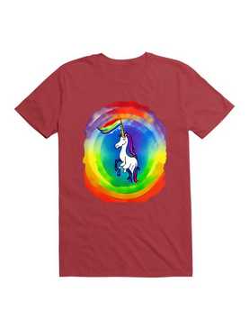 A Rainbow Unicorn In The Style Of Salvador Dali T-Shirt, , hi-res