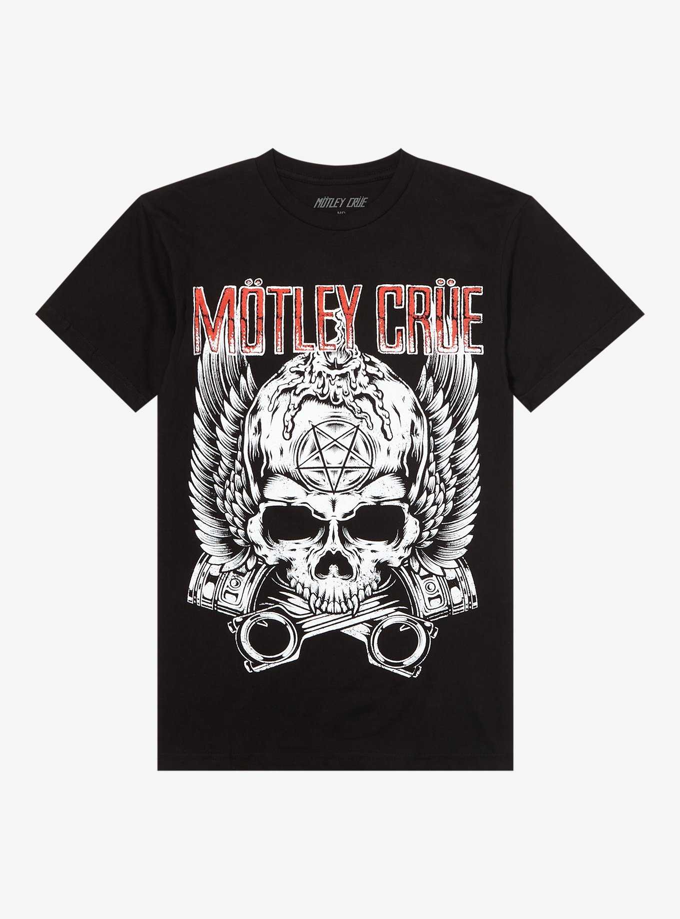 Motley Crue Pentagram Skull T-Shirt, , hi-res