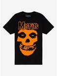Misfits Orange Fiend Skull T-Shirt, BLACK, hi-res
