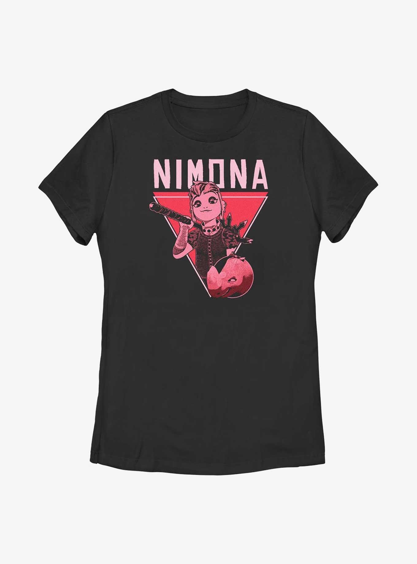 Nimona Badge Womens T-Shirt, BLACK, hi-res