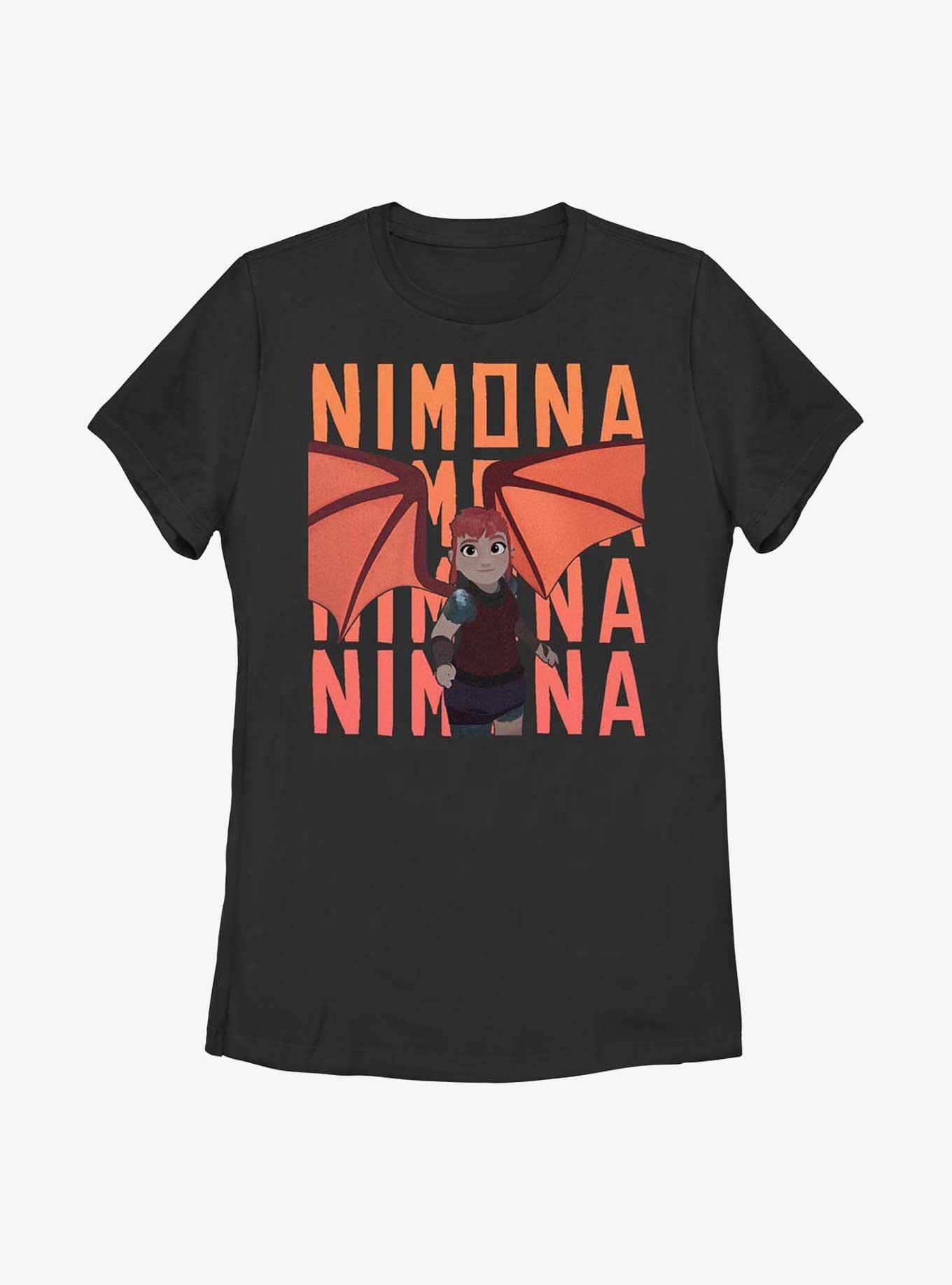 Nimona Stack Womens T-Shirt, BLACK, hi-res