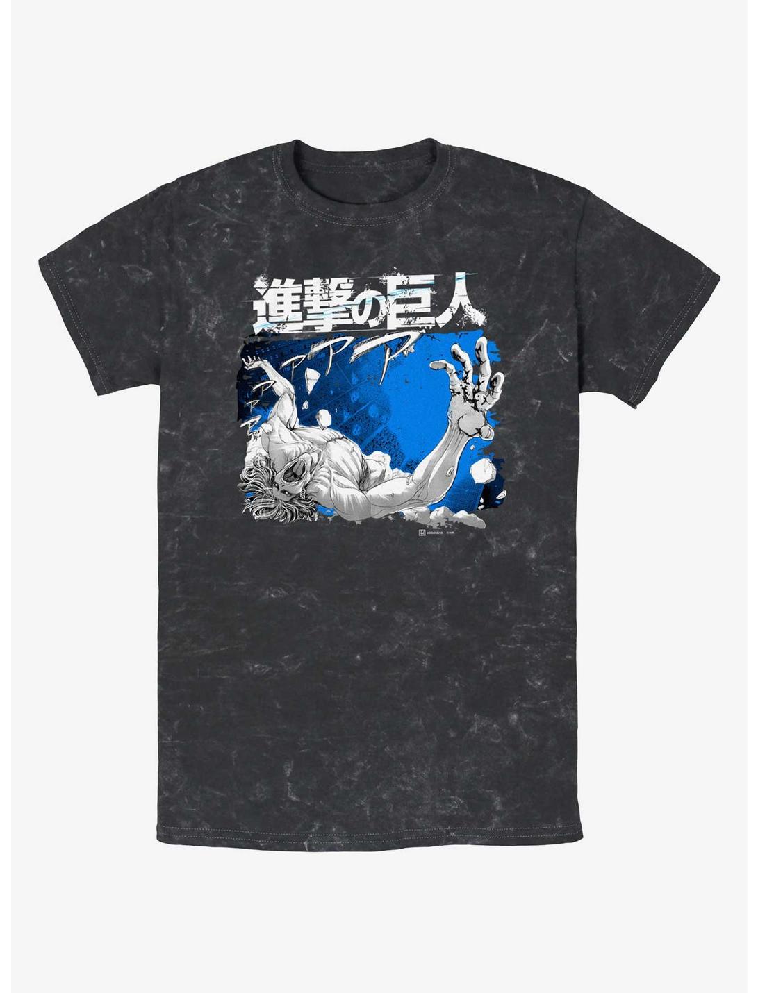 Attack On Titan Attack Titan Mineral Wash T-Shirt, BLACK, hi-res