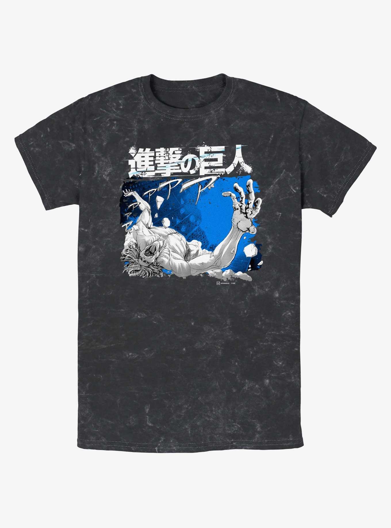 Attack On Titan Attack Titan Mineral Wash T-Shirt, BLACK, hi-res