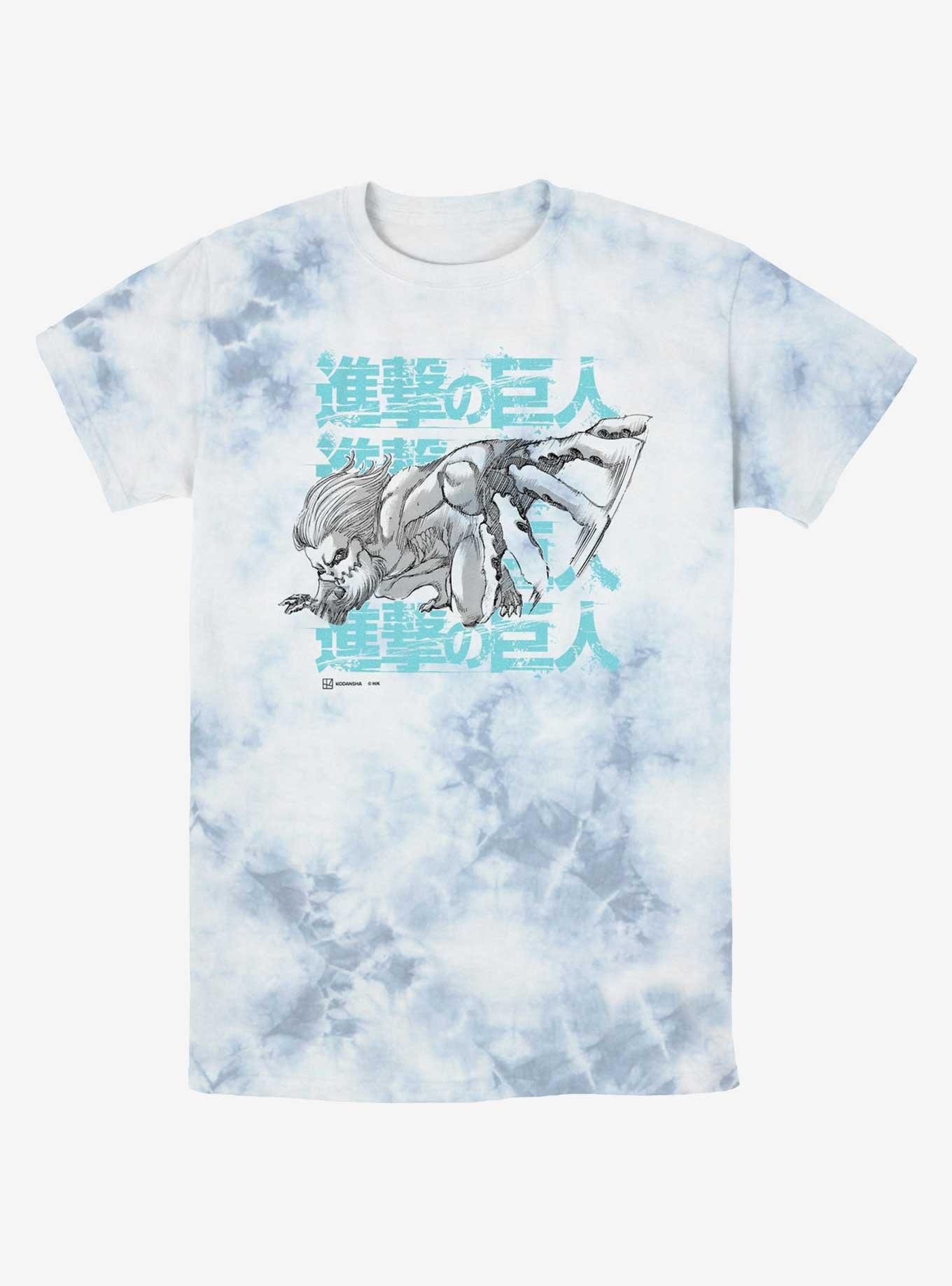 Attack On Titan Jaw Titan Stack Tie-Dye T-Shirt, , hi-res