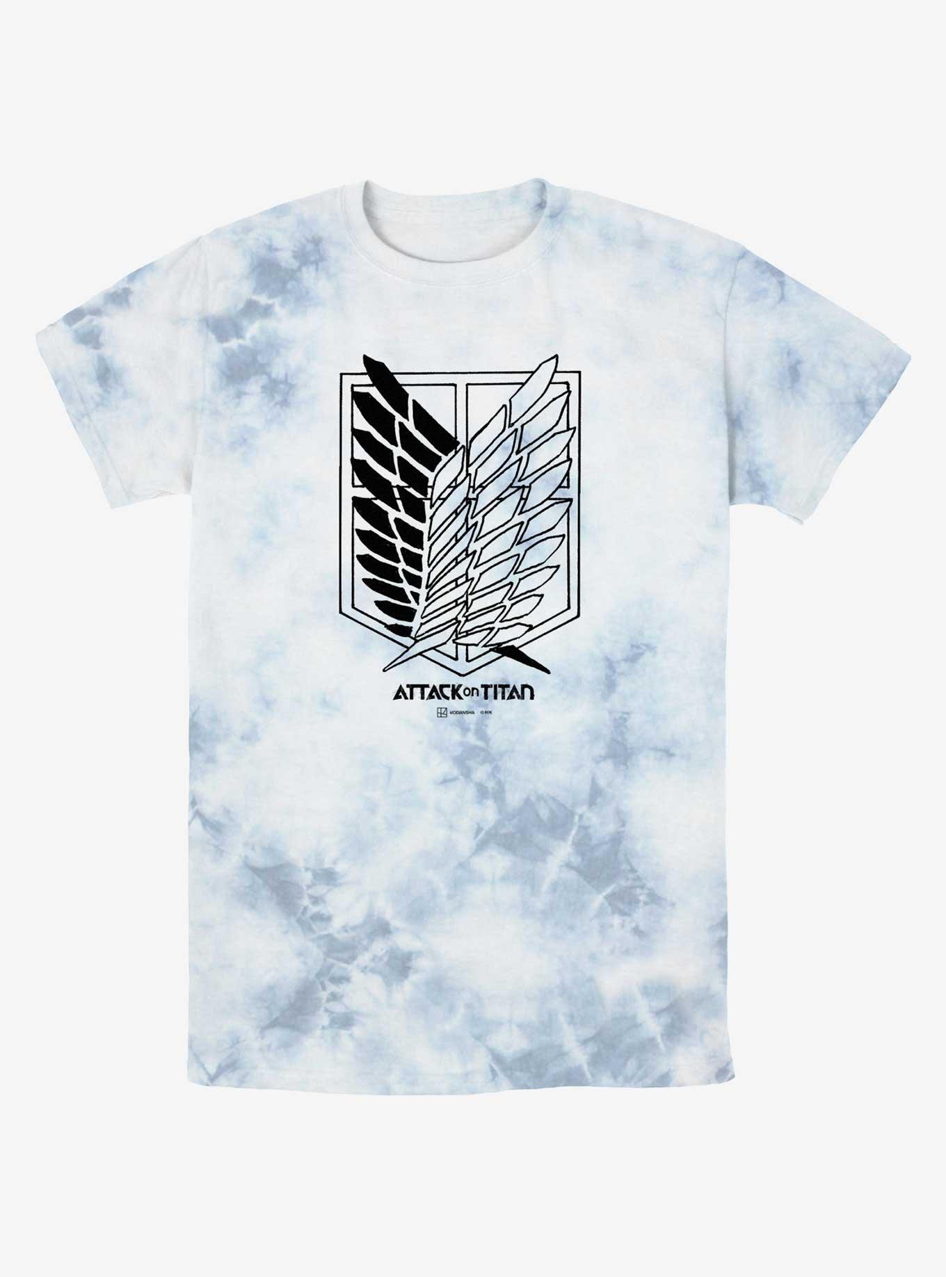 Attack On Titan Scout Regiment Title Logo Tie-Dye T-Shirt, , hi-res