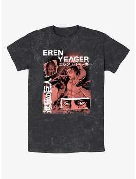 Attack On Titan Eren Yeager Collage Mineral Wash T-Shirt, , hi-res