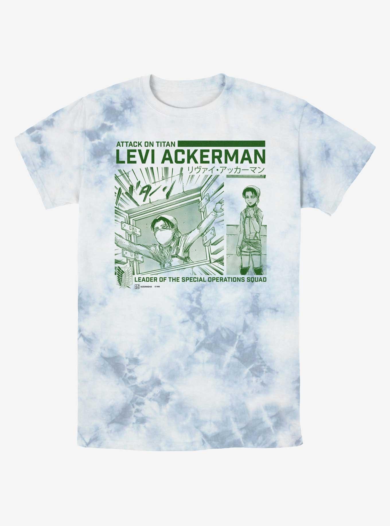 Attack On Titan Special Operations Squad Levi Ackerman Tie-Dye T-Shirt, WHITEBLUE, hi-res