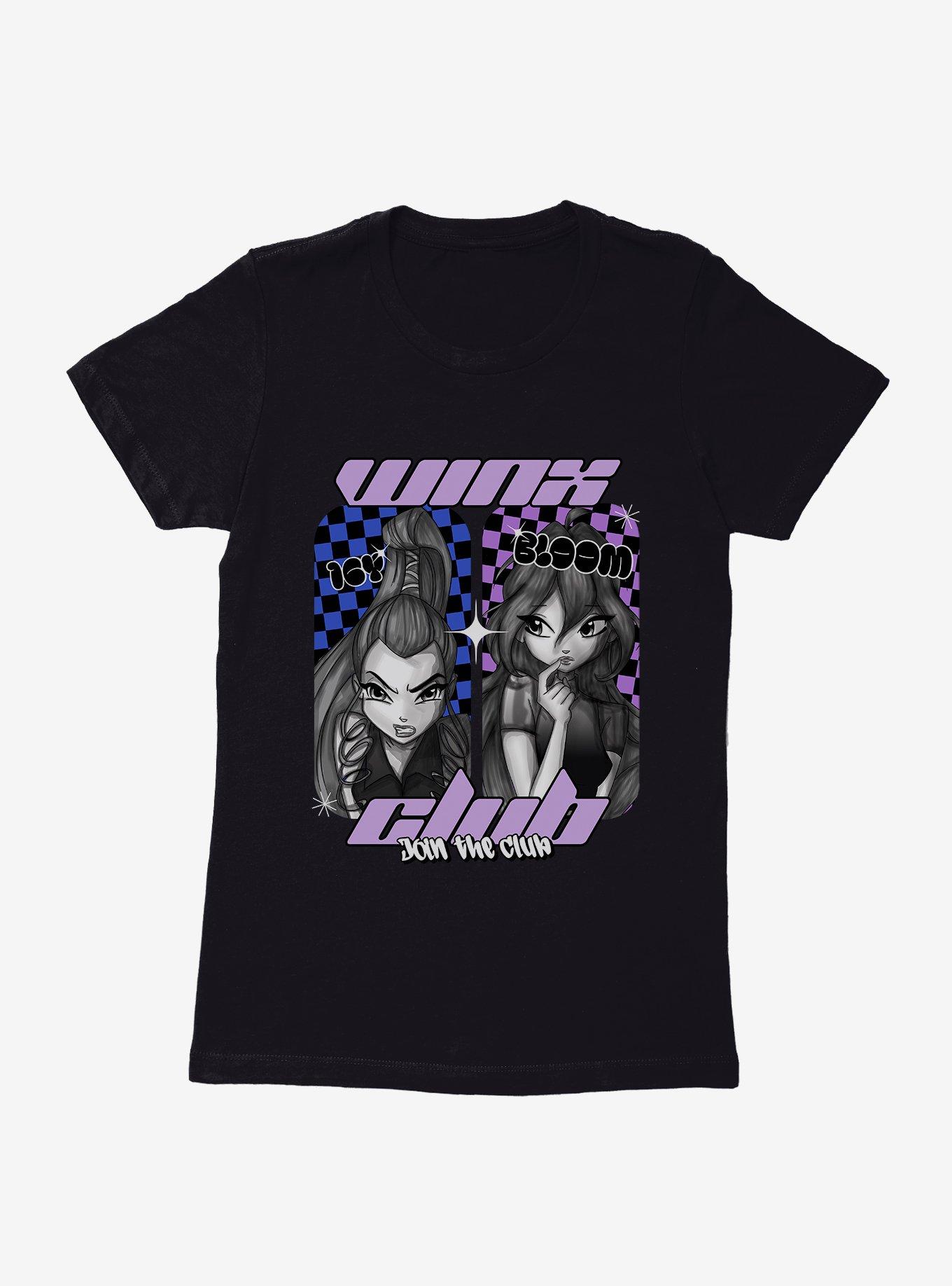 Winx Club Icy & Bloom Join The Club Womens T-Shirt, BLACK, hi-res